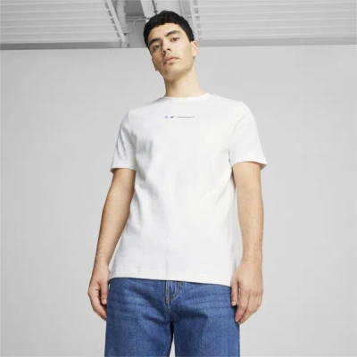 Puma Bmw M Motorsport Men's Jacquard T-shirt In White