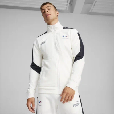 Puma Bmw M Motorsport Mt7+ Men's Sweat Jacket In White
