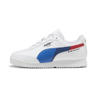 Puma Bmw M Motorsport Roma Via Big Kids' Sneakers In White-warm White