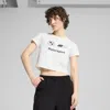 Puma Women's Ss25 Bmw M Motorsport Cropped T-shirt In White
