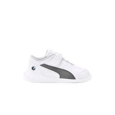 Pre-owned Puma Bmw M Motorsport X Kart Cat 3 V Toddler 'white Smoked Pearl' | Infant Size 5