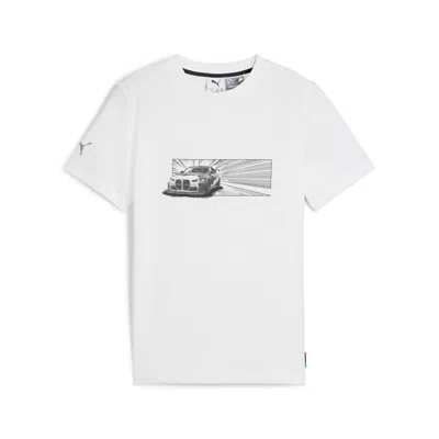 Puma Bmw Motorsport Car Graphic Big Kids' T-shirt In White