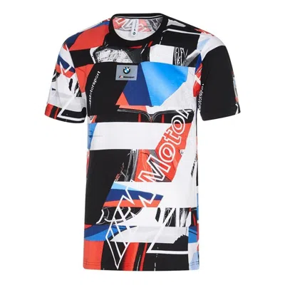 Puma Bmw Motorsport Street T-shirt 'black Red Blue' In Multi