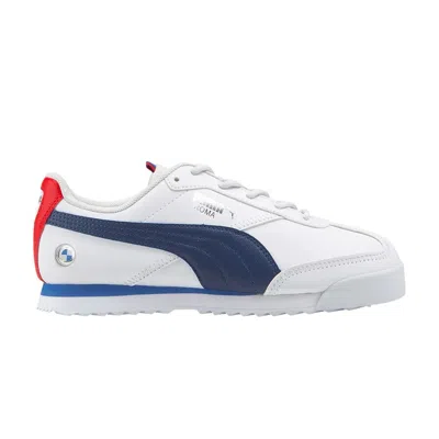 Pre-owned Puma Bmw Motorsport X Roma Big Kid 'white Estate Blue' | Kid's Size 6.5