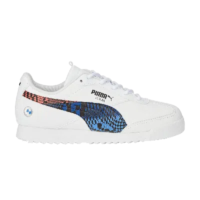 Pre-owned Puma Bmw Motorsport X Roma Via Little Kid 'white Pro Blue'