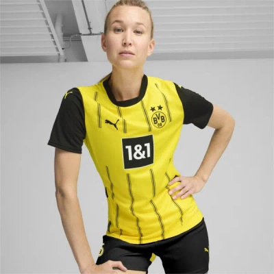 Puma Borussia Dortmund 24/25 Women's Replica Home Soccer Jersey In Faster Yellow- Black