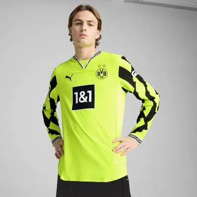 Puma Borussia Dortmund Authentic Long Sleeve Special Men's Jersey In Green