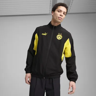 Puma Borussia Dortmund Ftblarchive Men's Jacket In Black