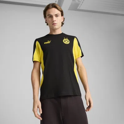 Puma Bvb Ftblarchive T-shirt In Black