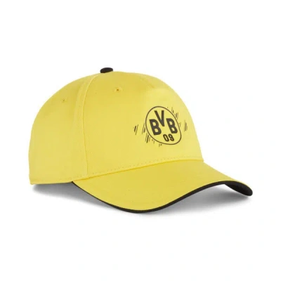 Puma Borussia Dortmund Ftblessentials Cap In Faster Yellow- Black
