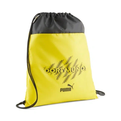 Puma Borussia Dortmund Ftblessentials Gym Sack In Faster Yellow- Black