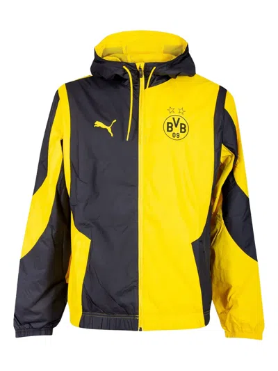 Puma Borussia Dortmund Hooded Jacket In Yellow