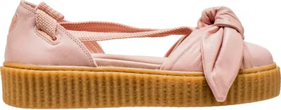 Pre-owned Puma Bow Creeper Sandal Rihanna Fenty (women's) Sneakers In Silver Pink/oatmeal
