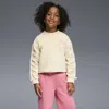 Puma Bow Society Big Kids' Fleece Crewneck Sweatshirt In White