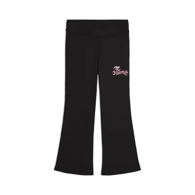 Puma Bow Society Little Kids' Flared Leggings In Black