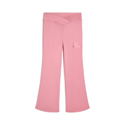 Puma Bow Society Little Kids' Flared Leggings In Pink