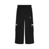 Puma Bow Society Little Kids' Wide Leg Cargo Pants In Black