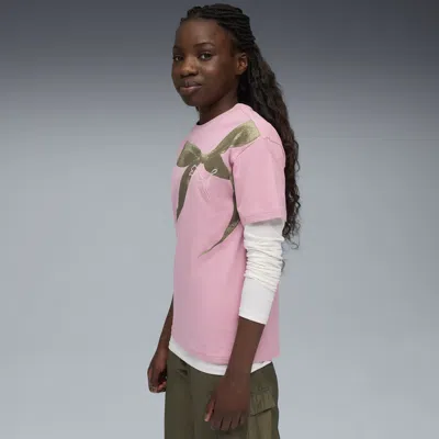 Puma Kids' Bowtique Relaxed Graphic T-shirt Youth In Pink