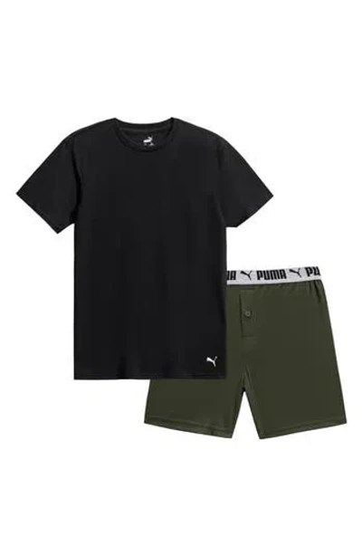 Puma Boxer Pajamas In Black