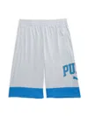 Puma Boy's Contrast Logo Shorts In Grey
