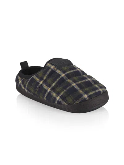 Puma Kids' Boy's  Scuff Flannel Jr. Indoor Slippers In Burnt Olive