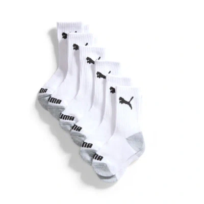 Puma Boys' Crew Socks (3 Pairs) In White / Black
