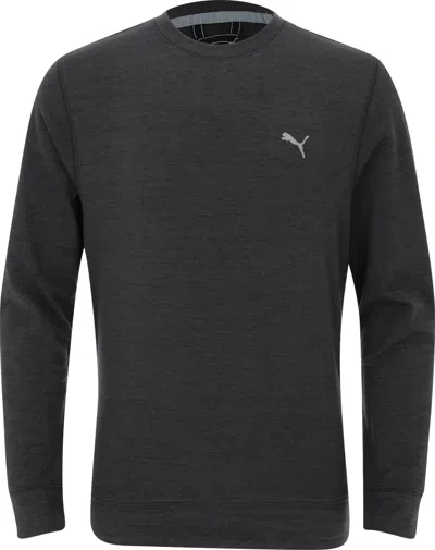 Puma Kids' Boys  Cloudspun 530670-01 Sweater Black Stretch Crew Neck Golf Red486 In Gray
