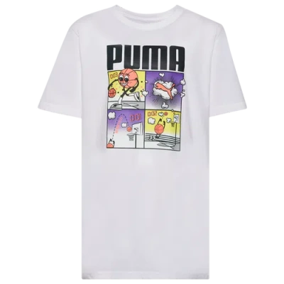 Puma Kids' Boys  Comic Strip A1 Graphic T-shirt In White/black