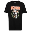Puma Boys   Gitd Cape Gato Graphic T-shirt In Black/orange