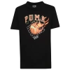 Puma Boys   Gitd Fireball Graphic T-shirt In Black/orange