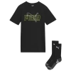 Puma Boys   Graphic T-shirt And Crew Socks Set In Black/black