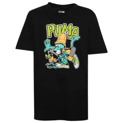Puma Kids' Boys   Inspector Sd Graphic T-shirt In Black/green