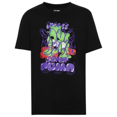 Puma Kids' Boys   Just Be Yourself Graphic T-shirt In Black/multi