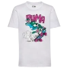 Puma Boys   Skate Cat T-shirt In White/purple