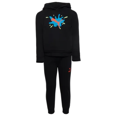 Puma Kids' Boys  Splash Logo Hoodie Set In Blue/black