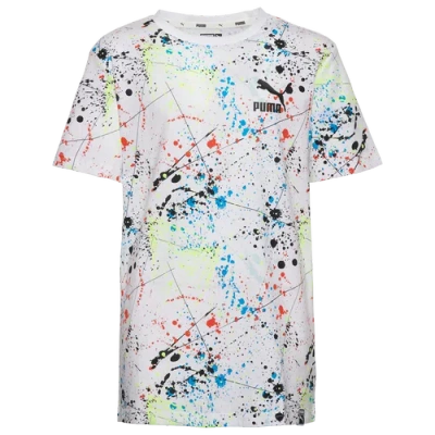 Puma Kids' Boys  Splatter Aop T-shirt In White