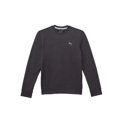 Puma Kids' Boys  Sweatshirt Heather Black Stretch Crew Neck Long Sleeve Golf Red520
