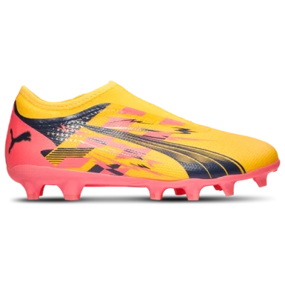 Puma Kids' Boys  Ultra Cp Match Fg/ag Jr In Sun Stream/pink/navy