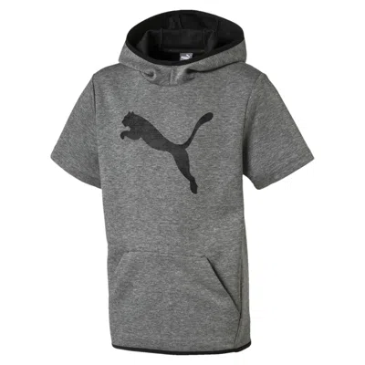 Puma Tech Big Kids' Sleeveless Hoodie In Gray