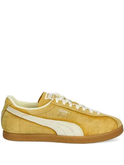 Puma Brasil The Neverworn V Suede Sneakers In Yellow