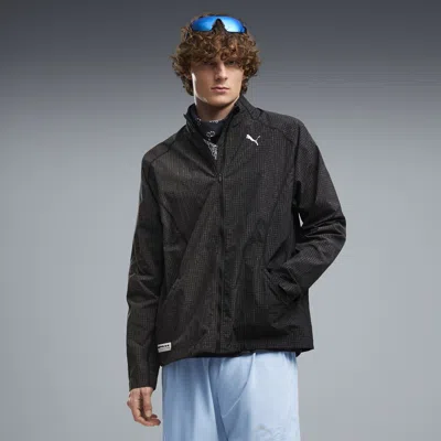 Puma Brightstride Windcell Men's Wind Protection Running Jacket In Black