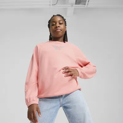Puma Butterfly Vibe Big Kids' Crew Top In Pink
