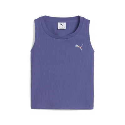 Puma Butterfly Vibe Big Kids' Ribbed Tank Top Shoes In Blue
