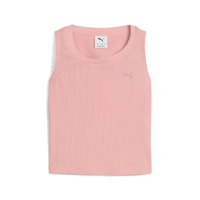 Puma Butterfly Vibe Big Kids' Ribbed Tank Top Shoes In Pink