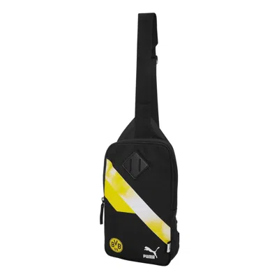 Puma Bvb Iconic Cross Body Bag 'black Yellow'