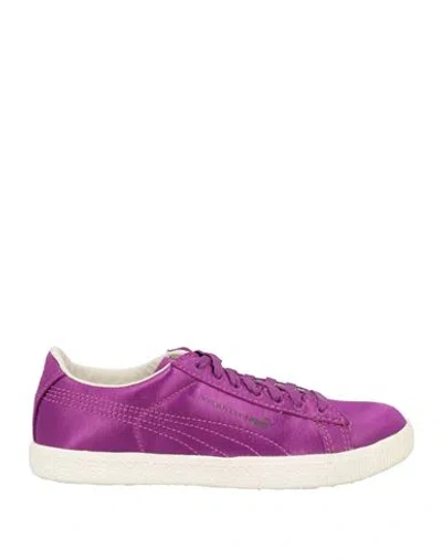 Puma By Sergio Rossi Woman Sneakers Mauve Size 8.5 Textile Fibers In Purple