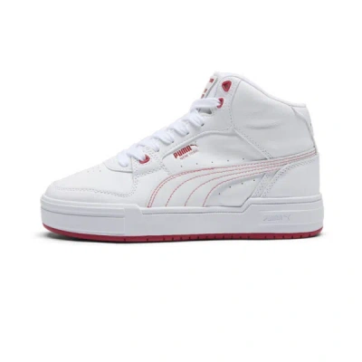 Puma Ca Pro Mid Nyc Running Laps Women's Sneakers In White-club Red-gum