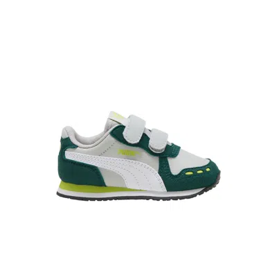 Pre-owned Puma Cabana Racer Sl 20 V Toddler 'cool Light Grey Dark Myrtle' | Green | Infant Size 10