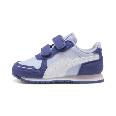 Puma Babies' Cabana Racer Sl 20 V Toddlers' Shoes In Cool Weather- White-blue Crystal-rose Mauve