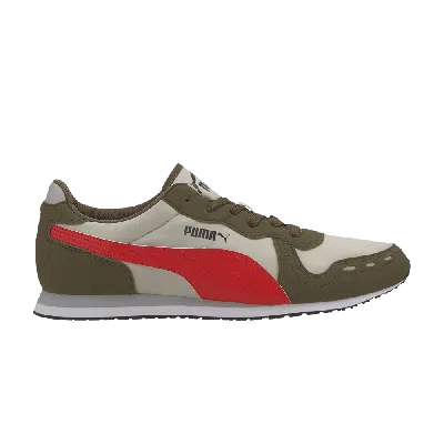 Pre-owned Puma Cabana Run 'dark Olive Red' In Green